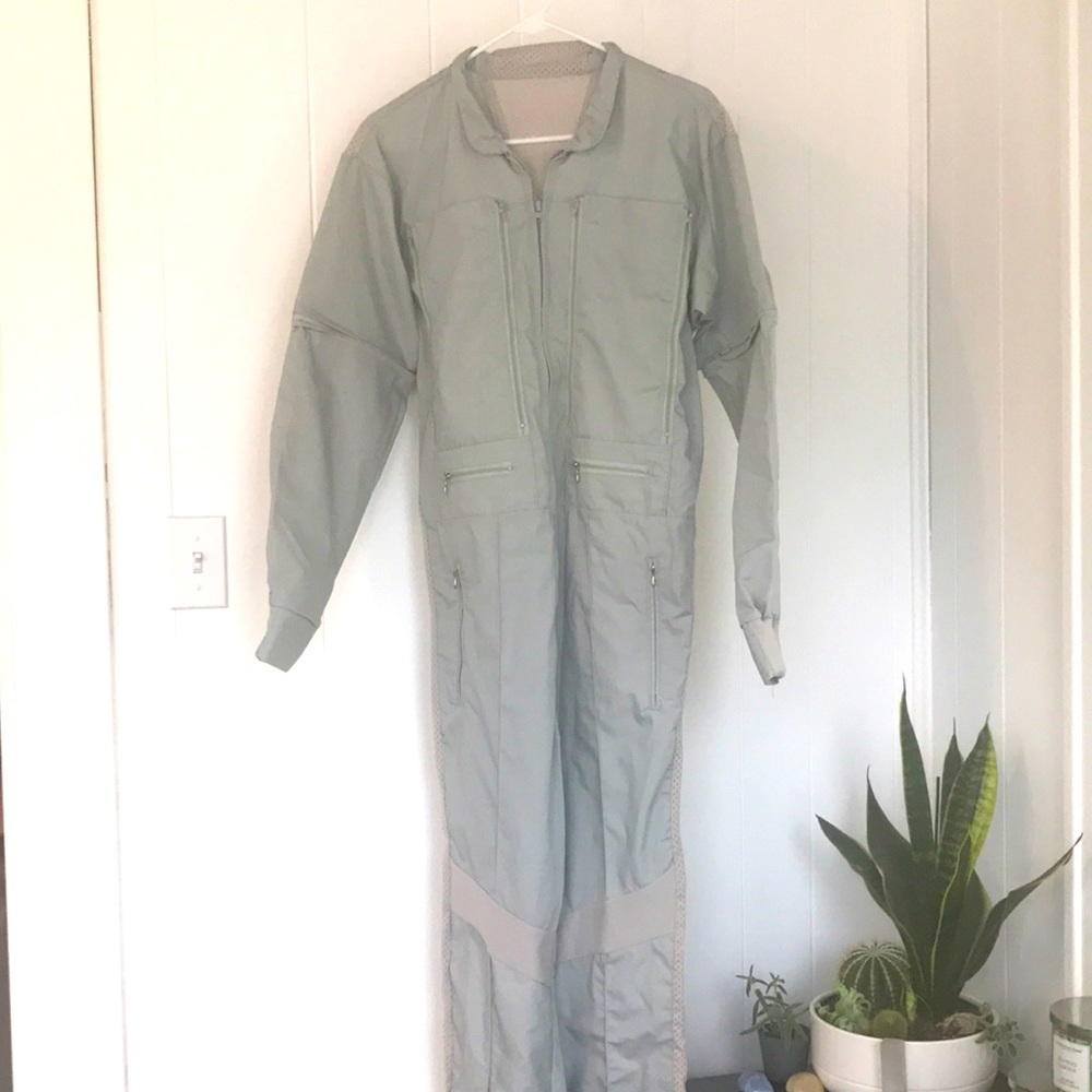 Powder Blue & Mesh Disco Jumpsuit
